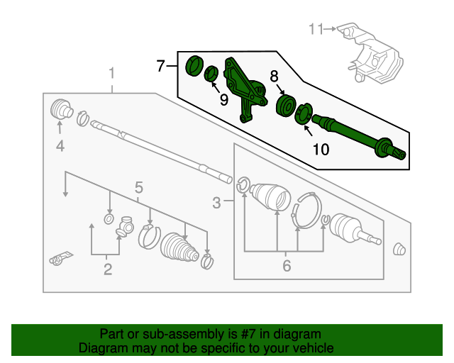 20042006 Acura TL Shaft Assembly, Half 44500SDBA00 OEM Parts Online