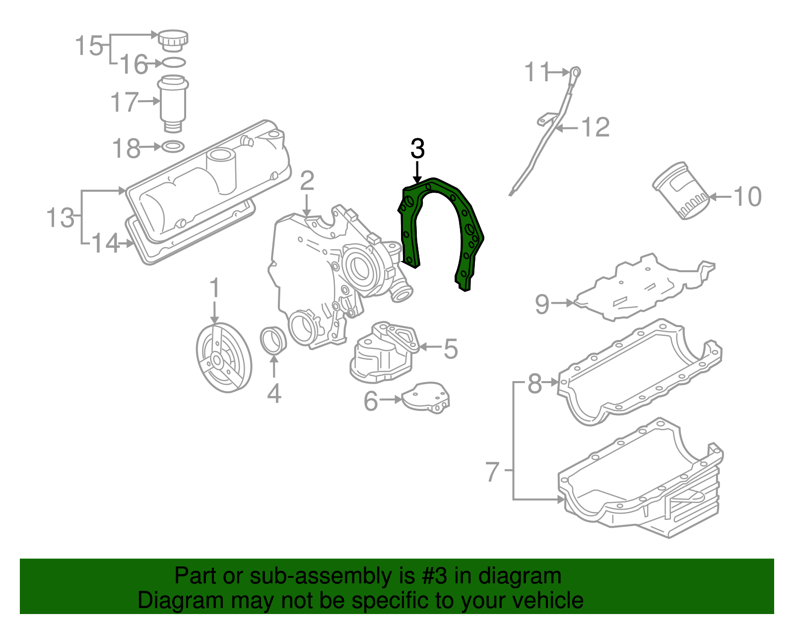 Timing Cover Gasket - GM (12604474)