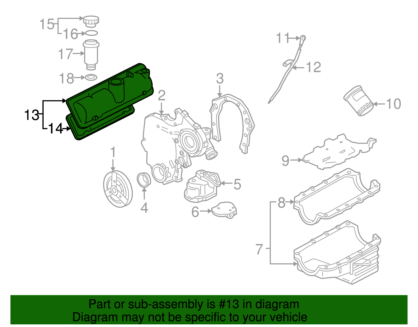 Passenger Side Rocker Arm Cover - GM (12591710)