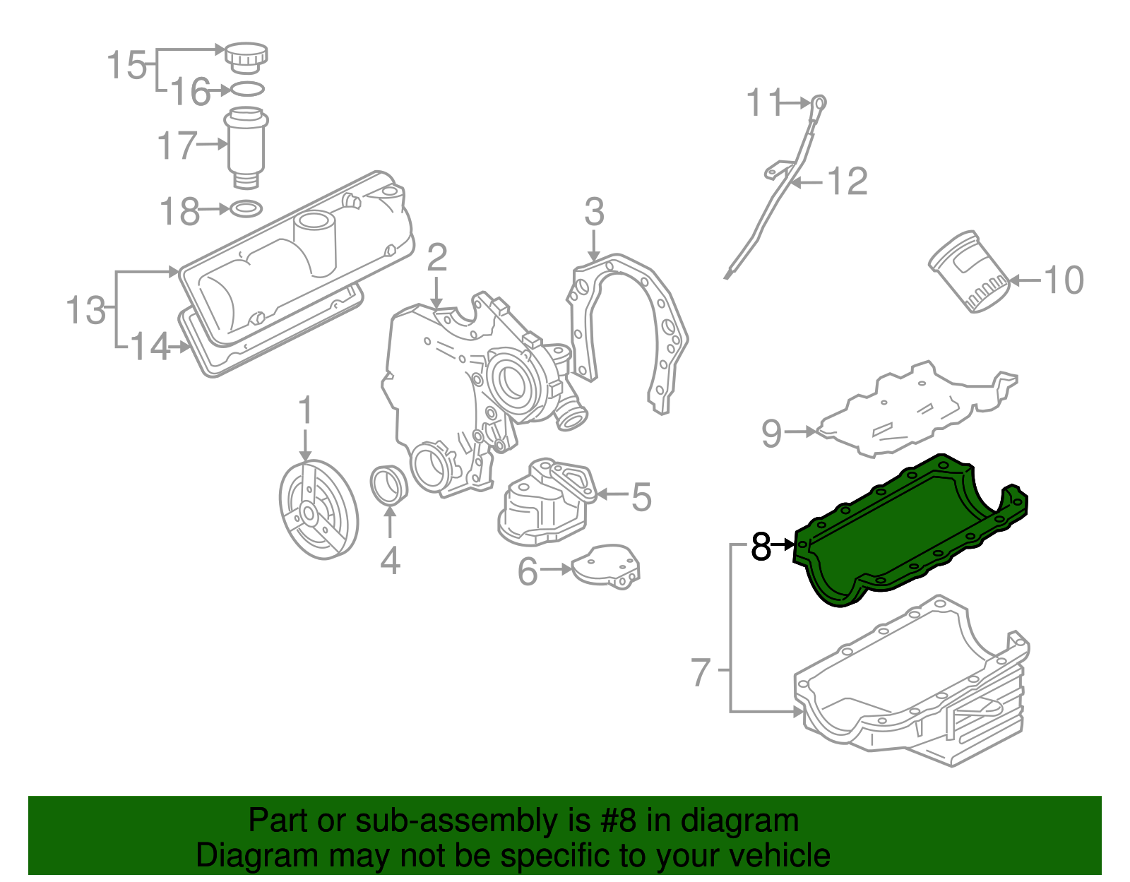 Oil Pan Gasket - GM (12602848)