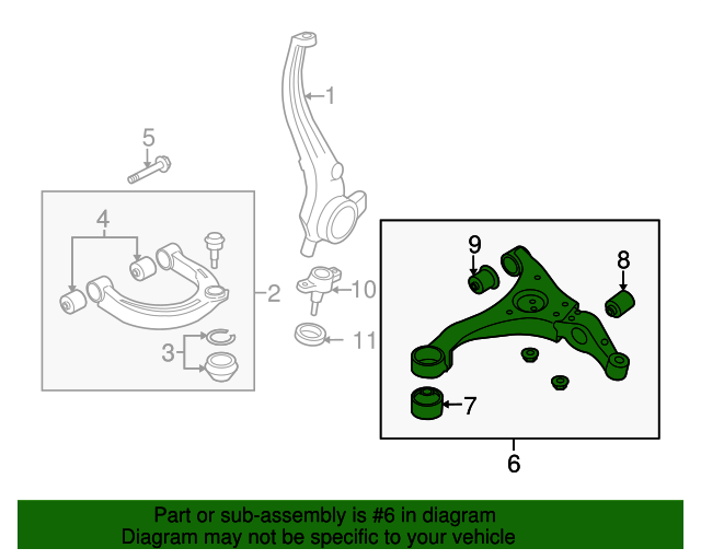 545013K060 Lower Control Arm 20062010 Hyundai Sonata hyundaiparts