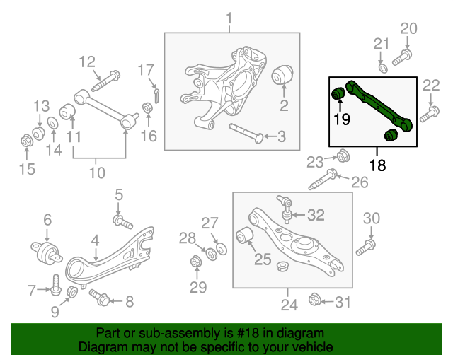 Genuine Lower Control Arm for 20132014 Hyundai Santa Fe Part 54500