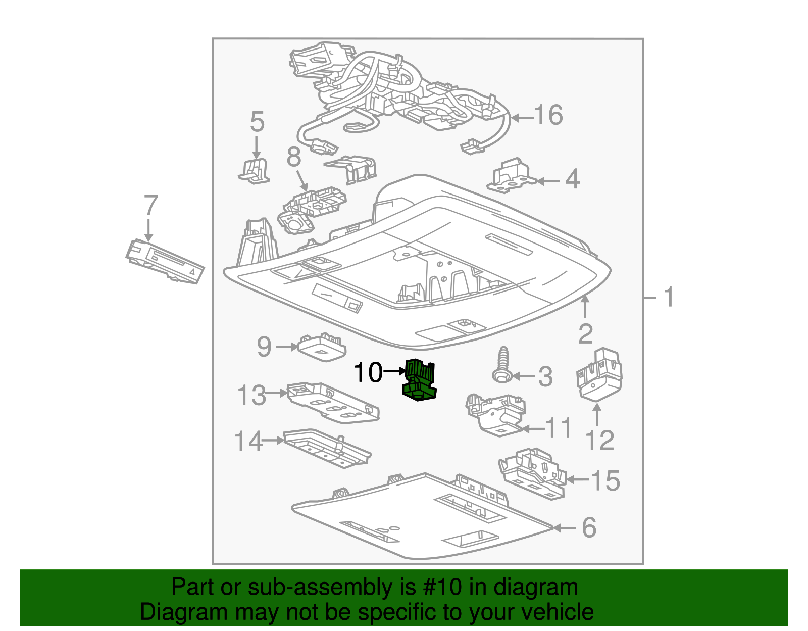 White Front Floor Console Flood Lamp - GM (84435081)