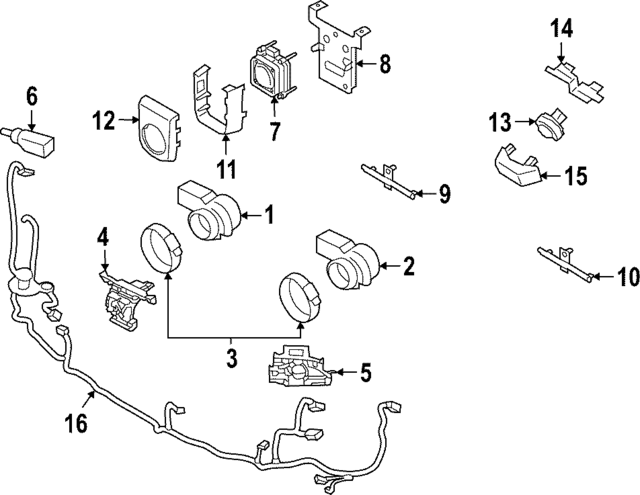 2022-2024 Porsche Macan Distance Sensor Mount Bracket 95B-971-303 