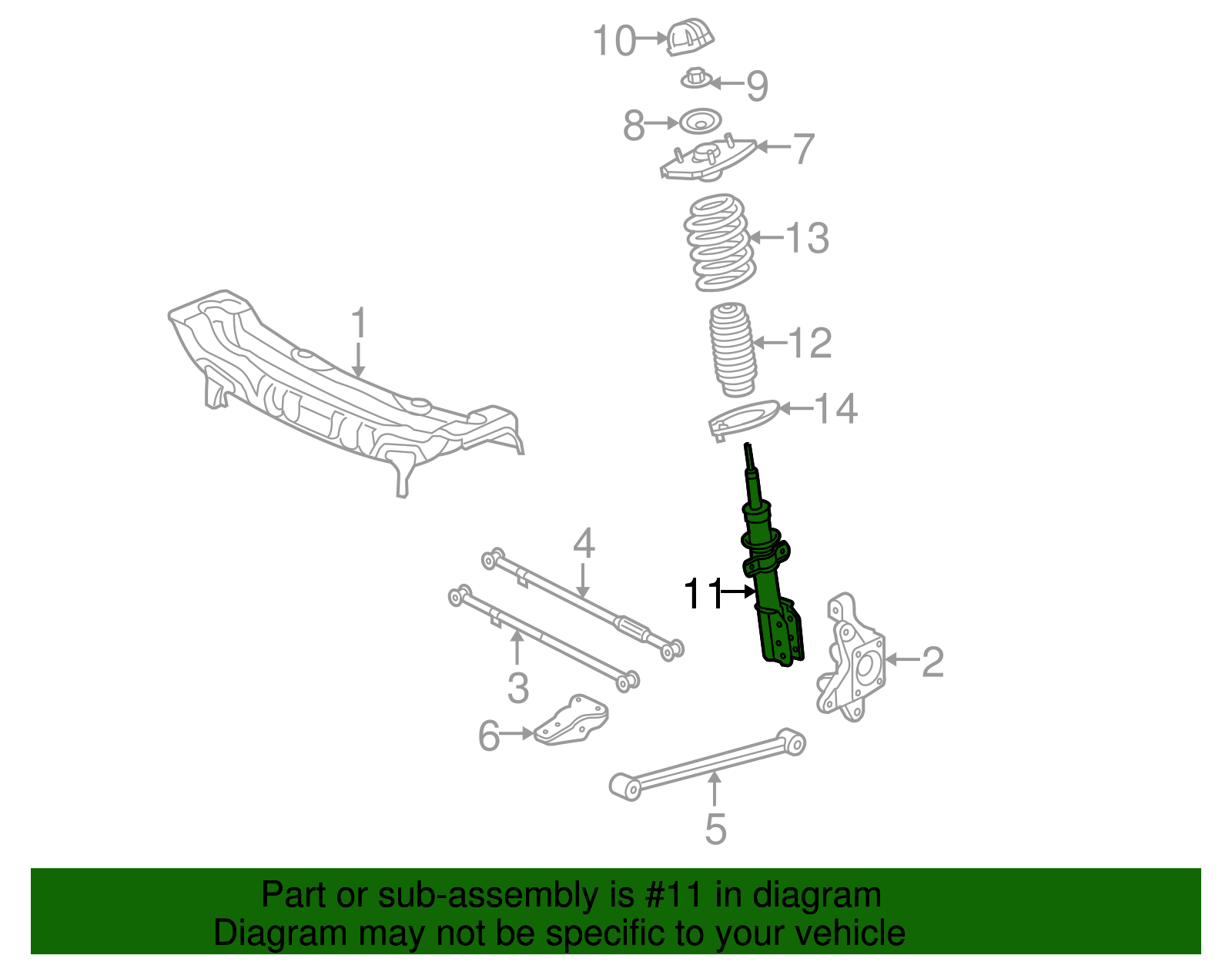 Rear Suspension Strut Assembly - Buick (89047814)