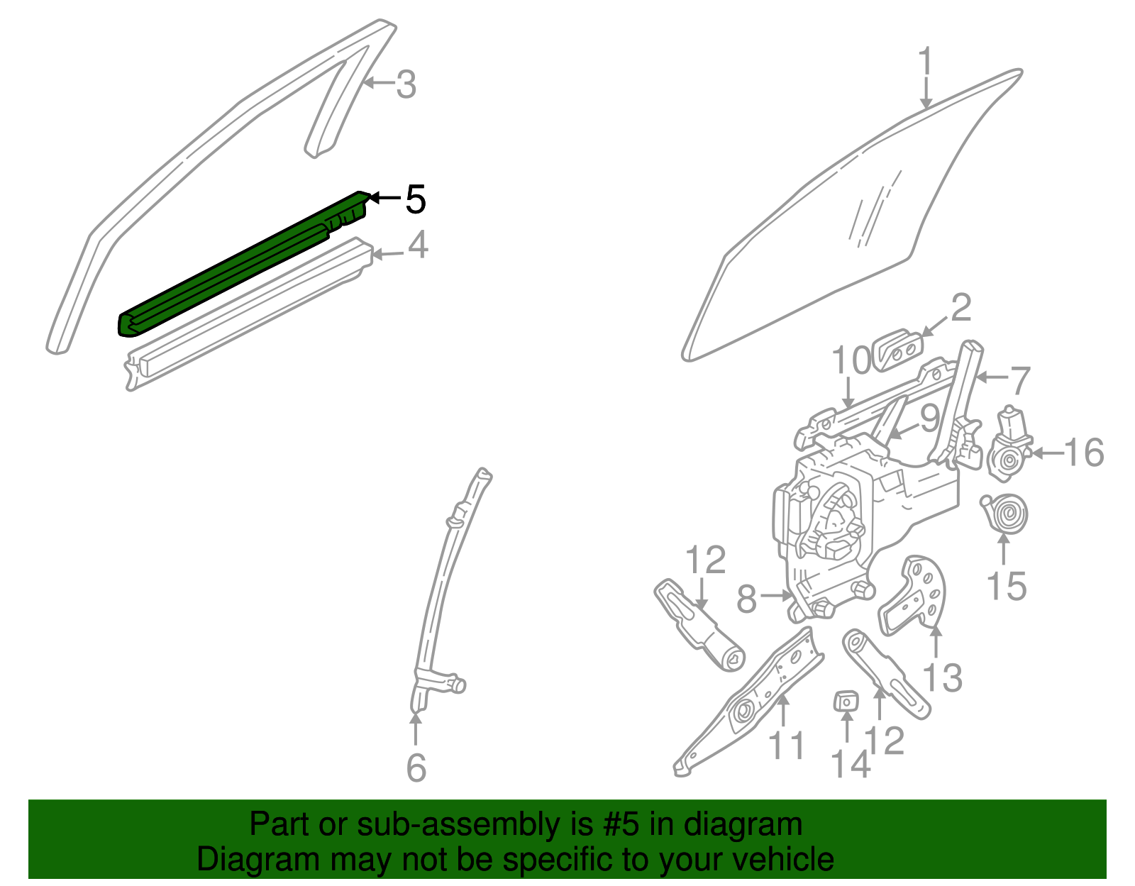 Belt Weather-Strip - GM (25709224)