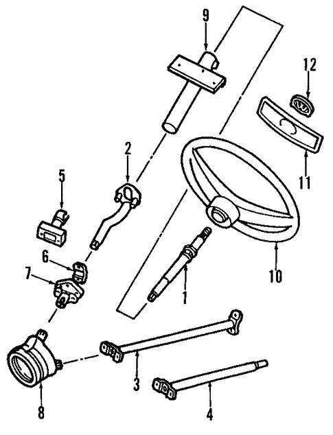 Steering Column for 1991 Volkswagen Vanagon #0