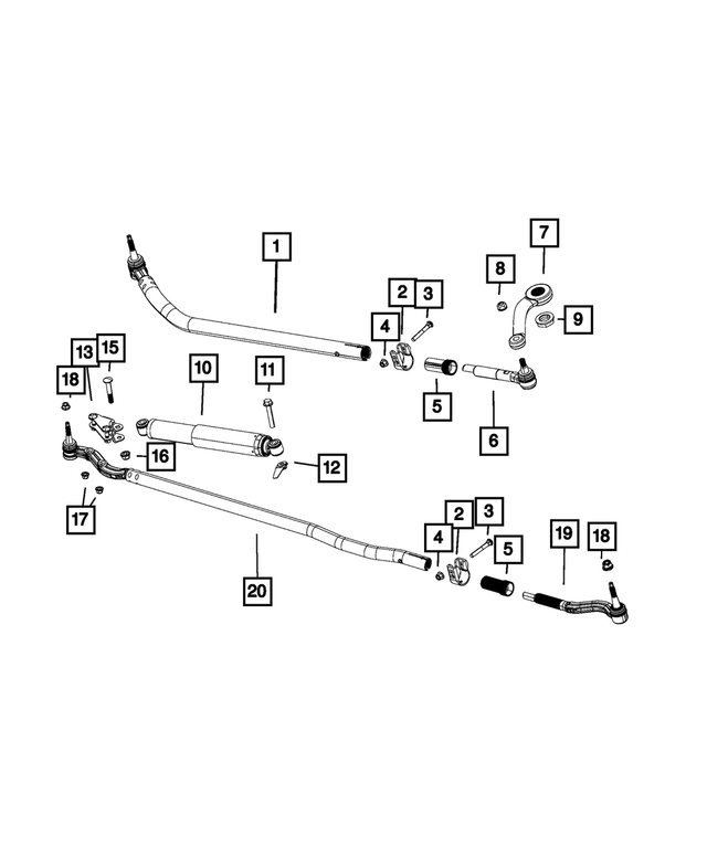 20202022 Jeep Gladiator Steering Damper 68524067AA Mopar Estores
