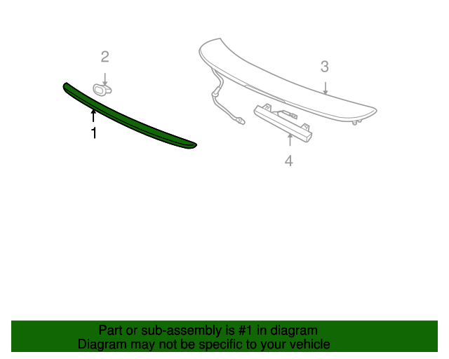 71700TE0A01ZC Spoiler Assembly, Trunk *NH578* (Taffeta White
