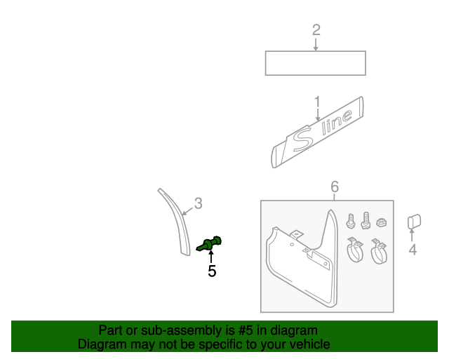 2017-2020 Audi Stone Guard Rivet N-038-505-3 | Audi USA Parts