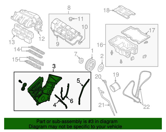 20002006 Mazda Timing Cover AJ0310500D