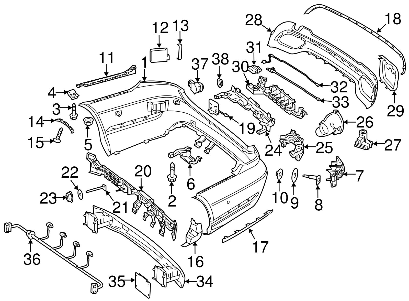 Exchange Trim, Bumper 212-885-35-38-9999 | MB OEM Parts