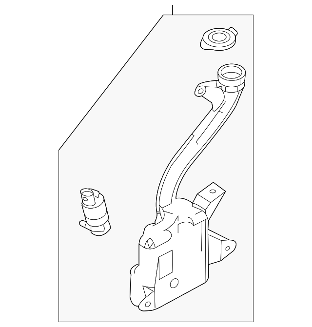 Evan-Fischer Washer Fluid Reservoir With Pump & Cap For 2008-2011 Ford Focus
