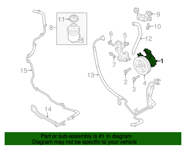 20102014 Hyundai Genesis Coupe Power Steering Pump 571002M000 OEM