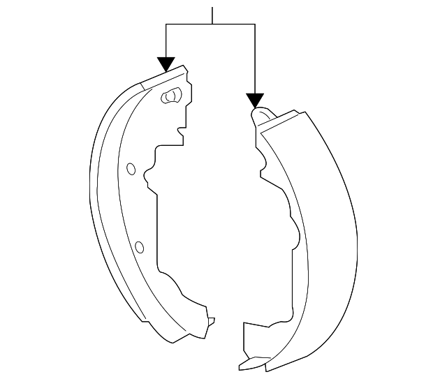 20072017 GM Rear Parking Brake Shoe 96626083