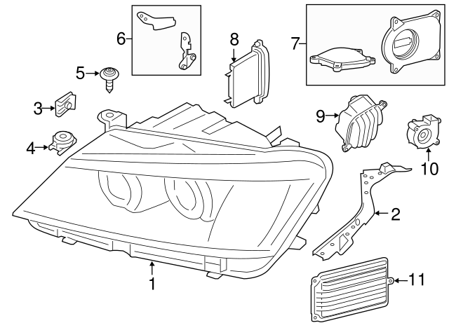 63117401147 - 2015-2018 BMW Composite Headlamp (63-11-7-401-147  