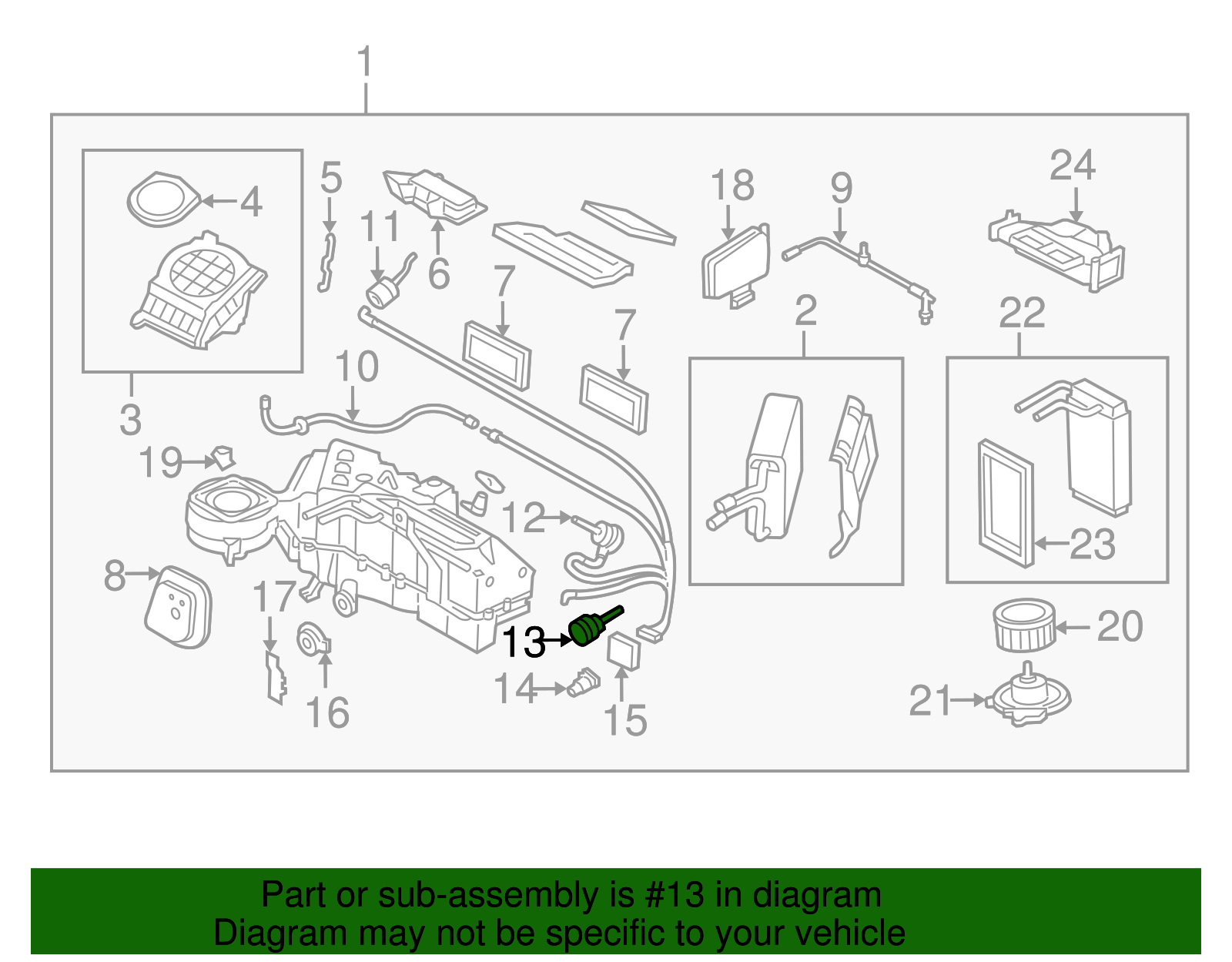 Motorcraft™ HVAC Air Inlet Door Actuator - Ford (YH-1540)