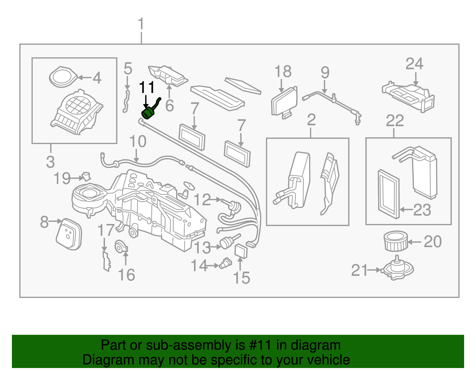 Motorcraft™ HVAC Defrost Mode Door Actuator - Ford (YH-1542)