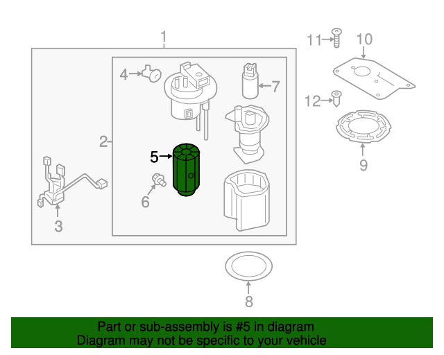 31112C2500 Fuel Filter 20162020 Kia Optima Kia.Parts Store