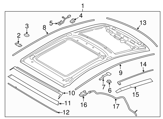 Genuine OEM Ford Part - Panel Assembly Roof Trim Side F DP5Z  