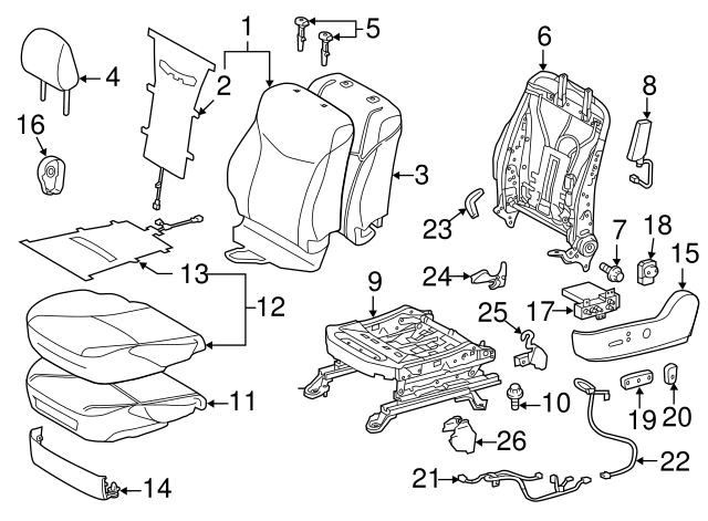 TOYOTA Genuine 71072-47480-G4 Seat Cushion Cover TOYOTA Genuine 71072-47480-G4 Seat Cushion Cover