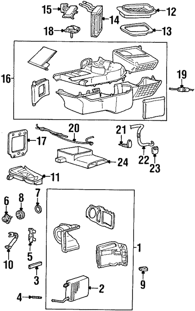 19982002 Ford Heater Core H2MZ18476H
