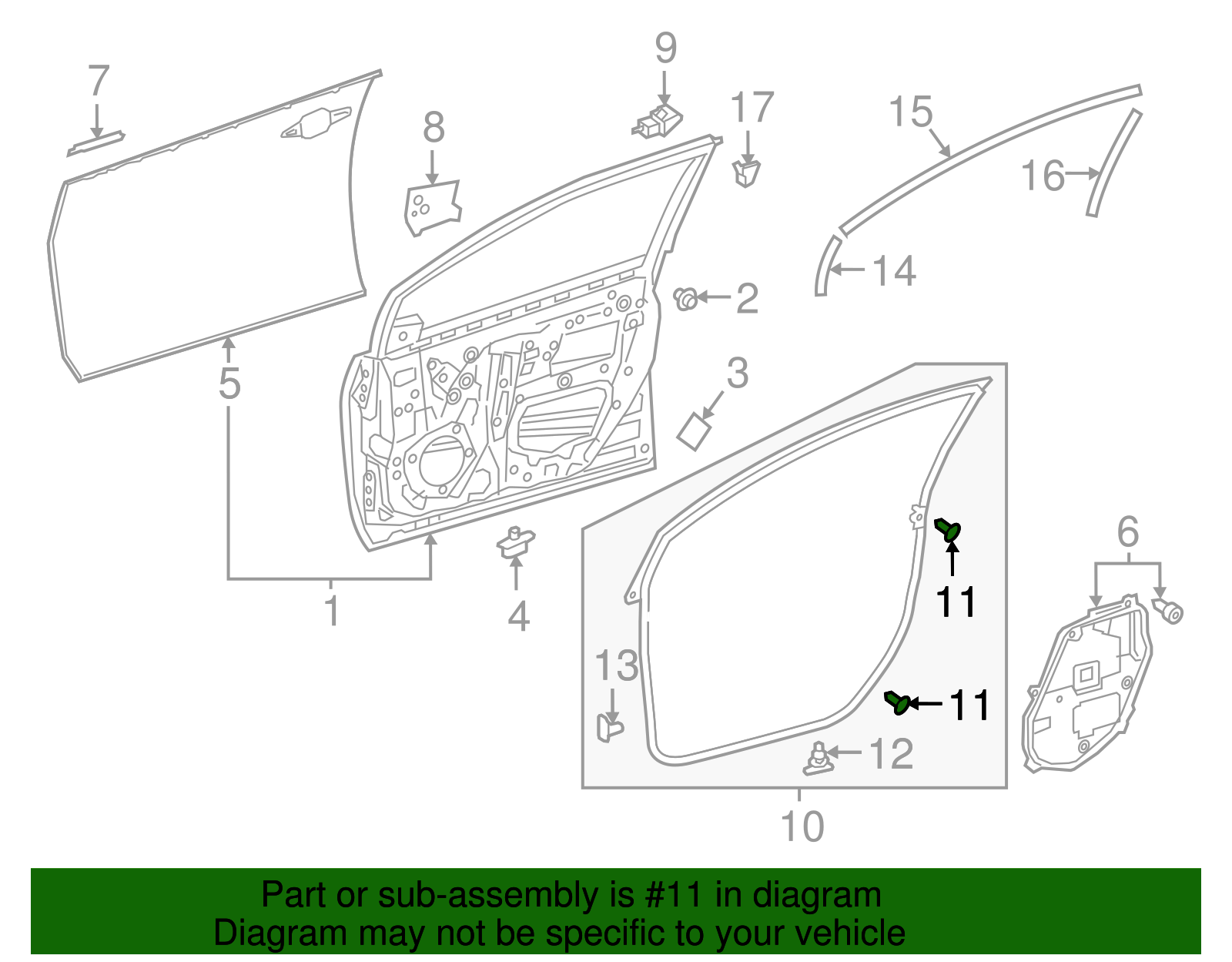 67869-20030 - Door Weather-Strip Clip - 2008-2020 Toyota | Lithia ...
