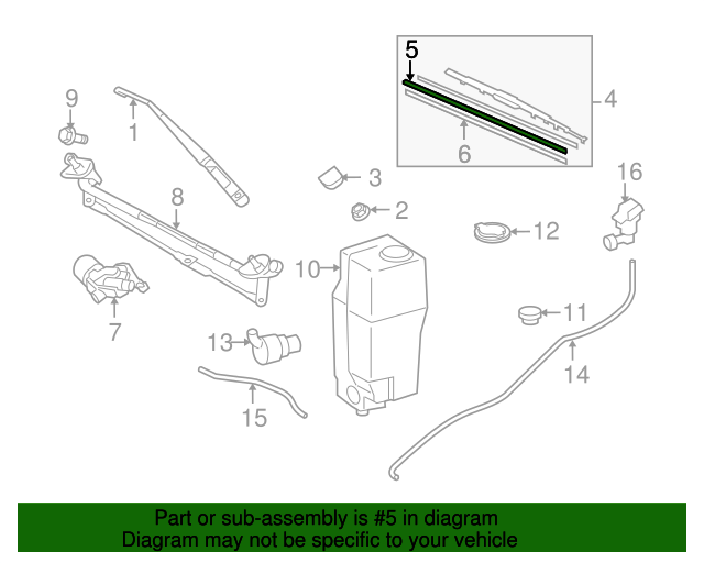 19992015 Toyota Windshield Wiper Blade Refill (Left, Right) 85214