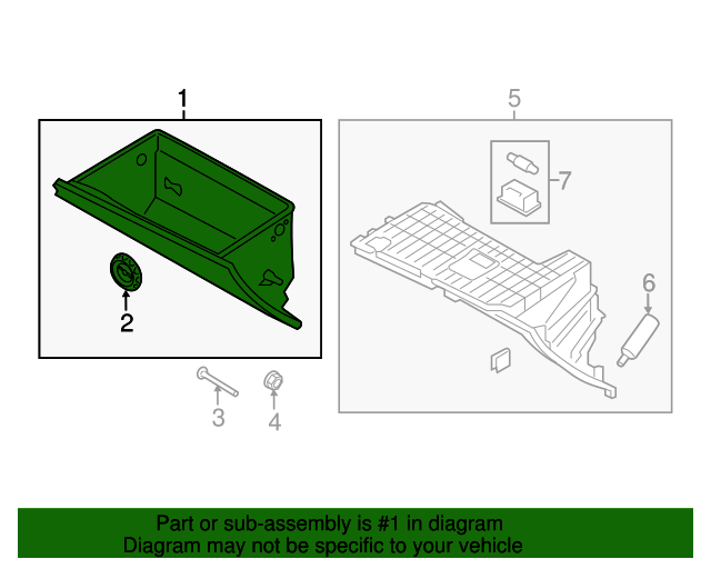 20142018 Kia Glove Box 84510A7020WK Genuine Kia Parts & Accessories
