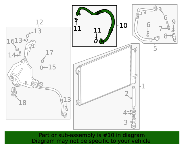 Air Conditioning Compressor Hose 60008239 GM Parts Center