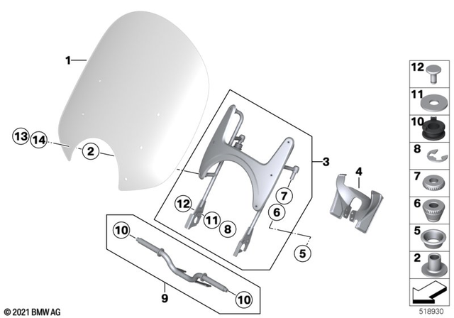 46637924135 - C-Clip 2019-2024 BMW-Motorrad R 18 Classic | BMW  