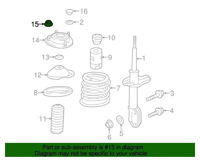 20122018 Subaru Strut Mount Nut 902350028 Subaru Parts For You