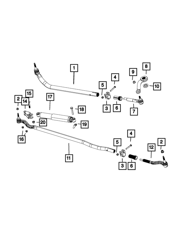 20182020 Jeep Wrangler Steering Damper 68251580AF My Mopar Parts