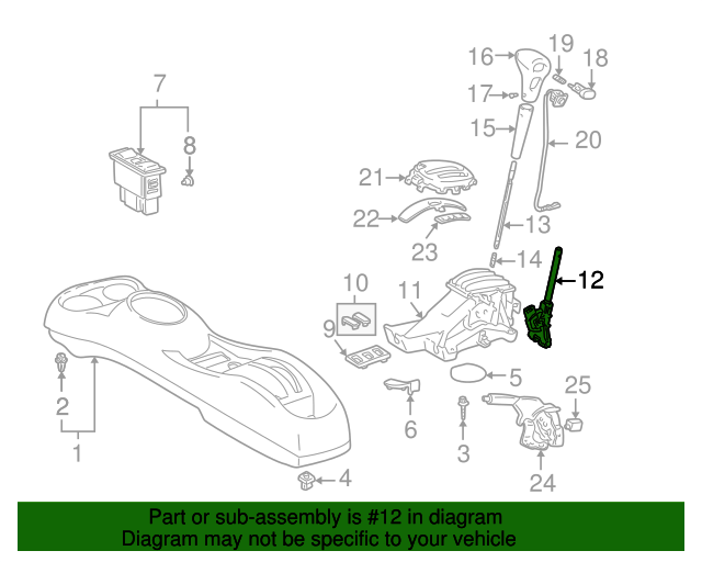 20002003 Toyota Echo Gear Shift Assembly 3305552010 Toyota Parts Center