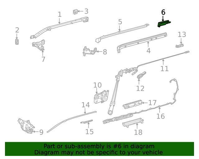 hiro Body Side Molding Slide Rail End Molding Left Hand Replace