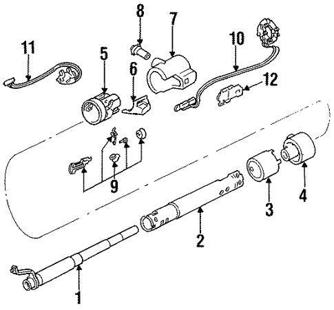 Steering Column Assembly for 1986 Oldsmobile Cutlass Salon | GM Parts Club