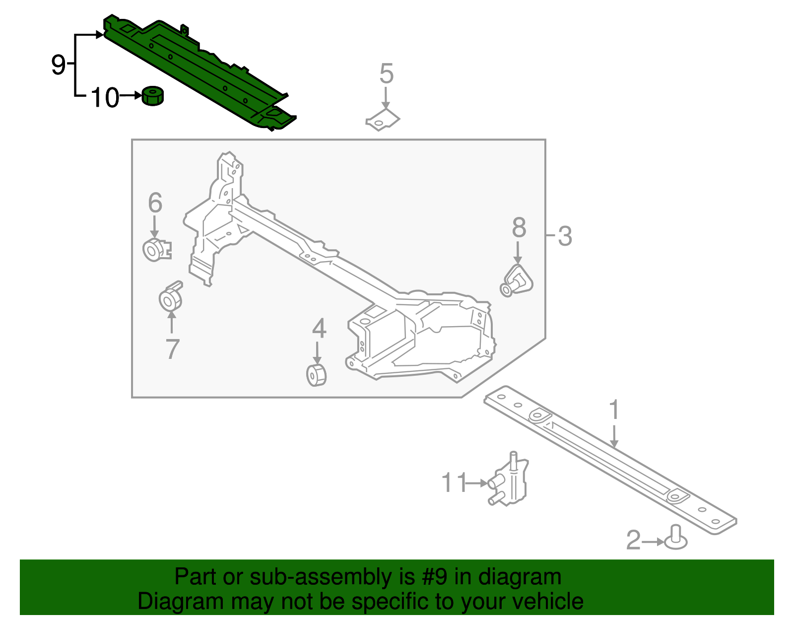 Upper Support - Ford (GD9Z-8A284-A)