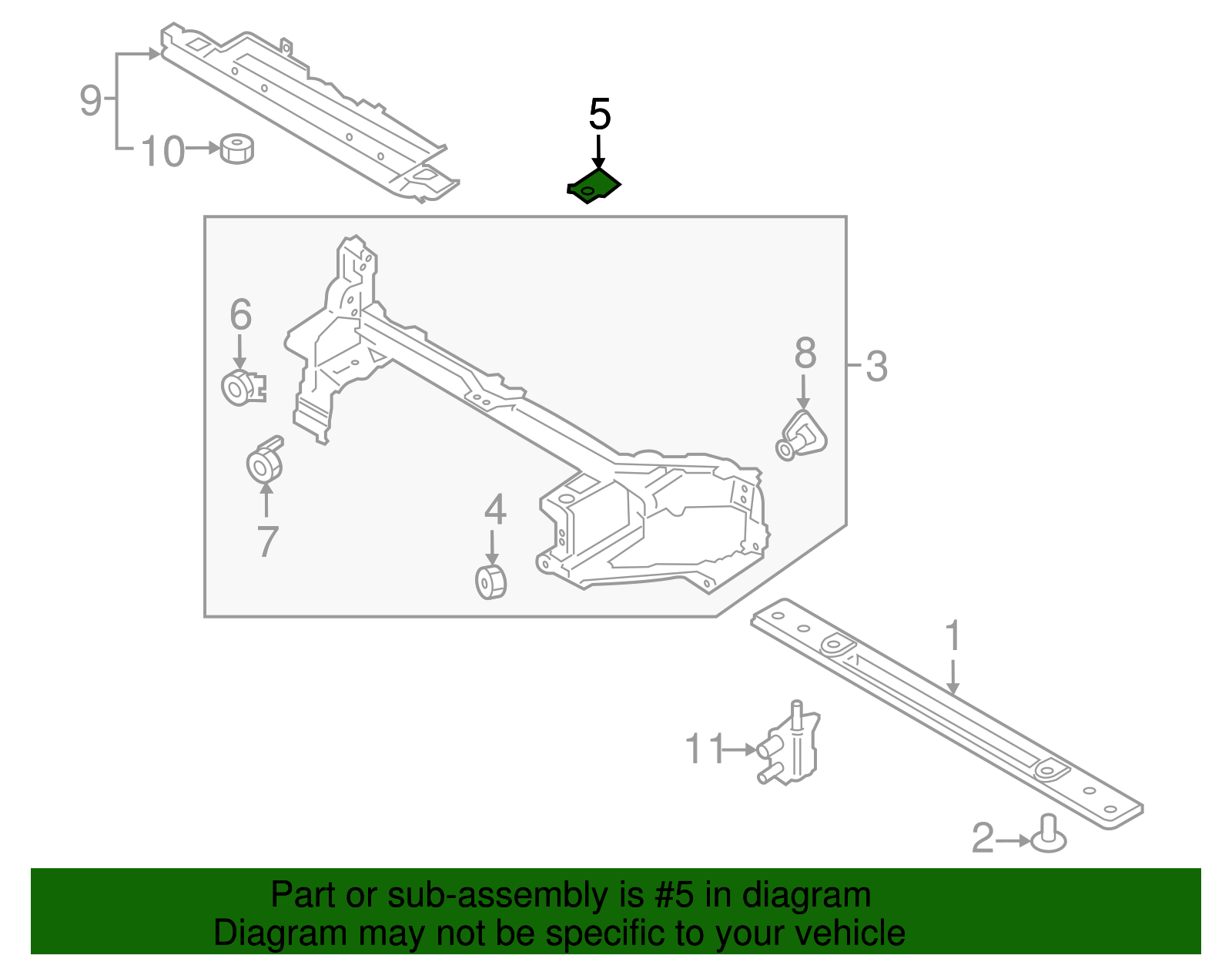 Upper Tie Bar Upper Bracket - Ford (GD9Z-8A284-B)