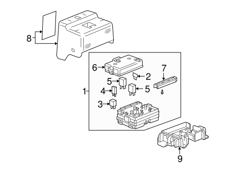 Electrical Components for 2006 Buick Rainier (CXL ... 2006 buick rainier fuse box 