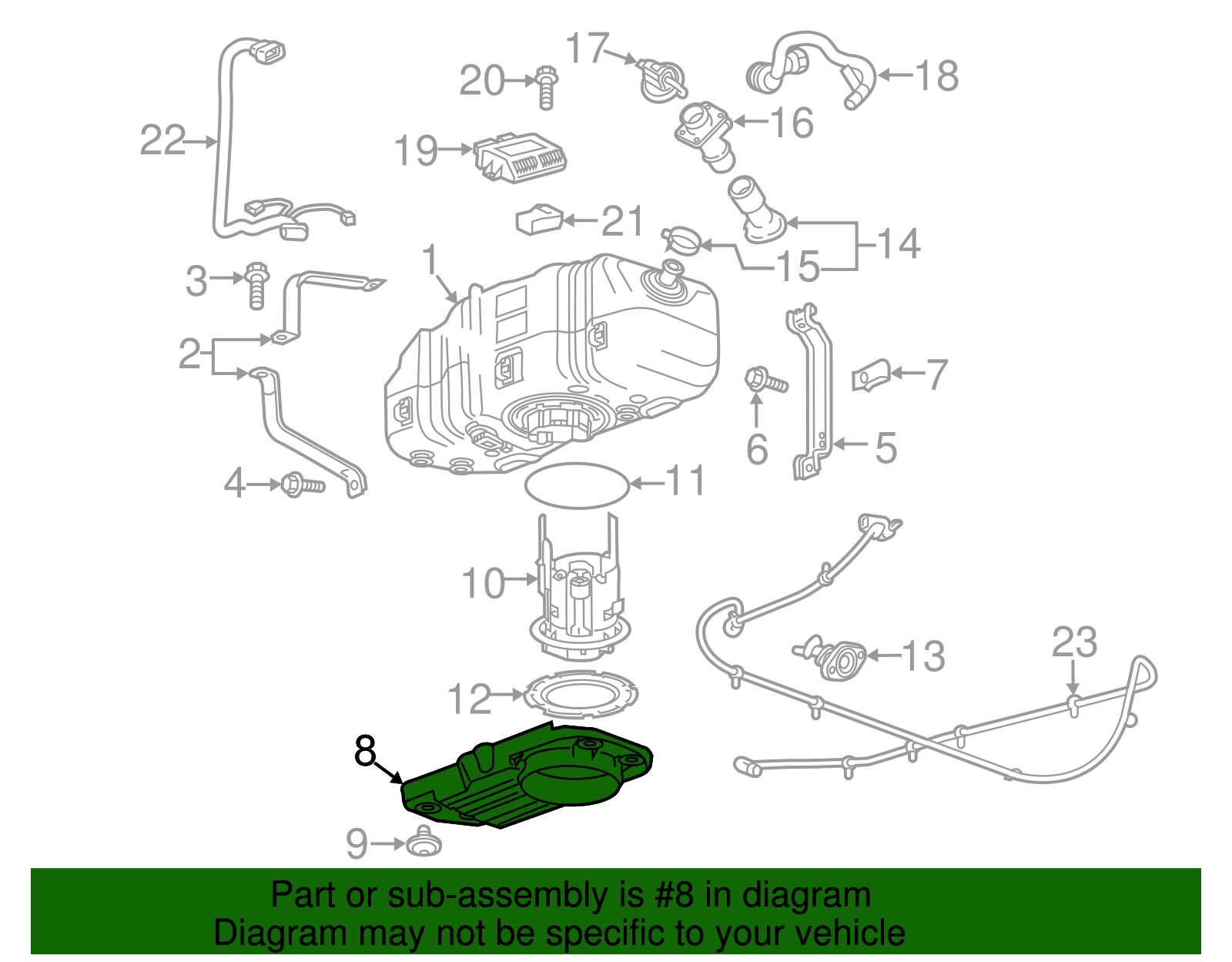 Emission Reduction Fluid Tank Shield - GM (84360117)