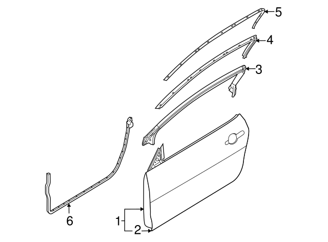 thumbnail image 2 of Ford Mustang Door Check – 2005-2014 Left Or Right – TOM AUTO PARTS 6R3Z6323552AA 2 of 3
