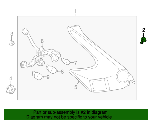 20082022 Nissan Tail Lamp Assembly Bolt 904978H30A Nissan Parts Store