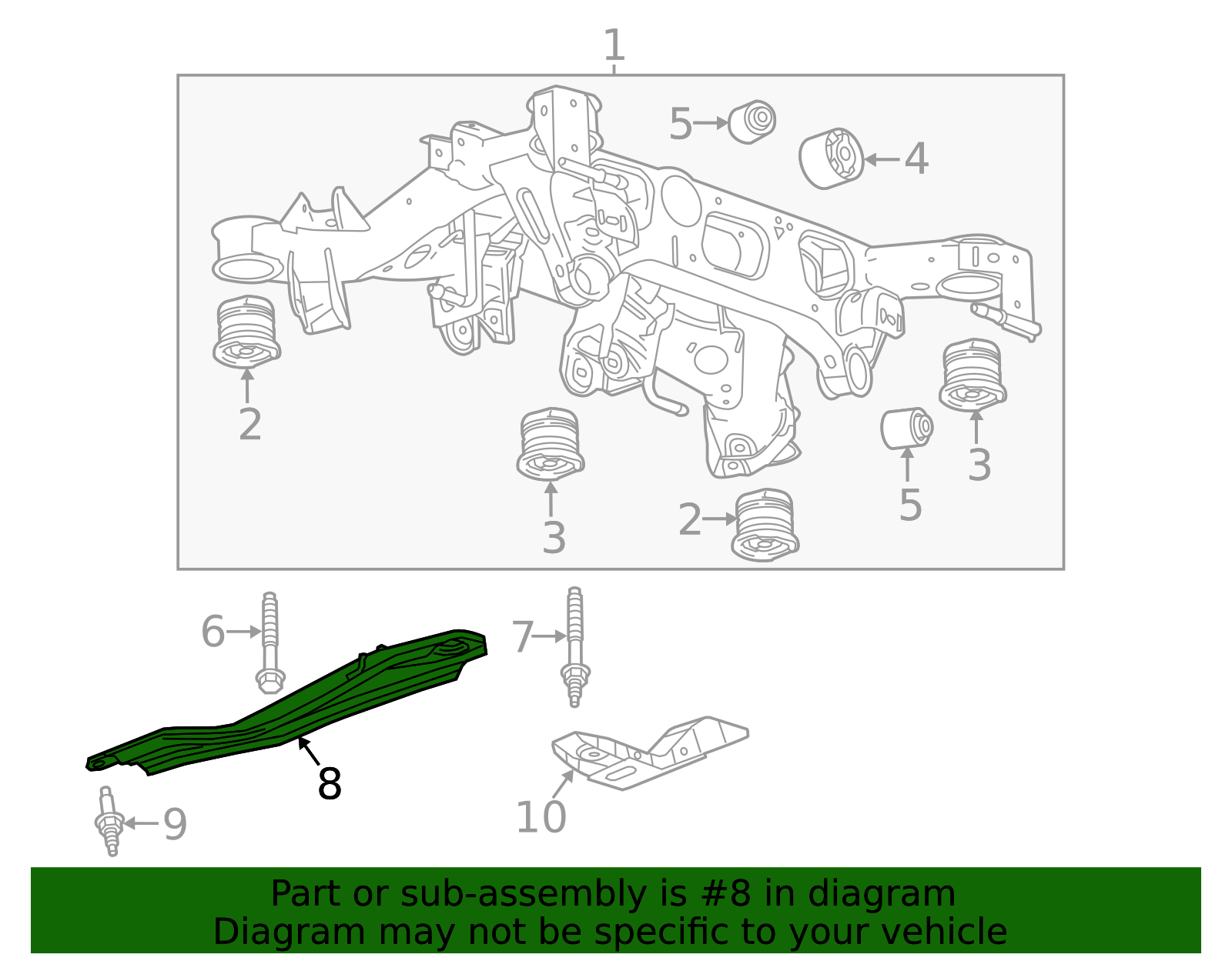 Rear Driver Side Suspension Bracket - GM (84059929)