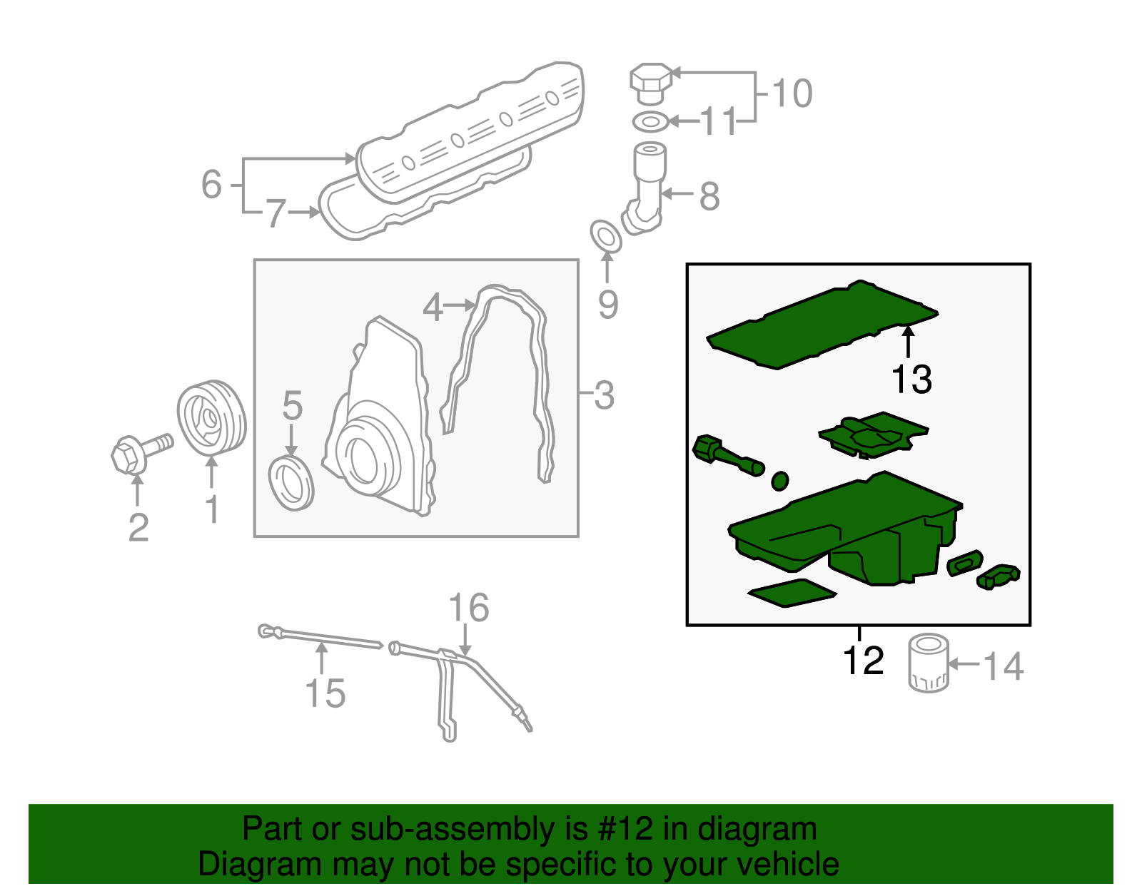 Engine Oil Pan - GM (12624621)