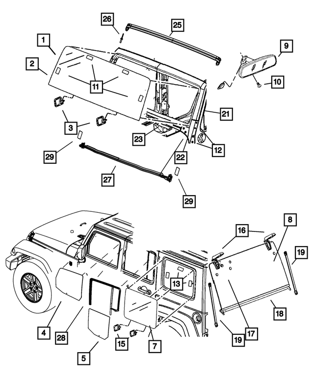 20072014 Jeep Wrangler Screw 6508953AA Mopar Factory Parts