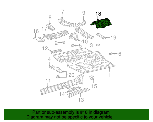 20012003 Toyota RAV4 Heat Shield 5810242061 Toyota Parts Center