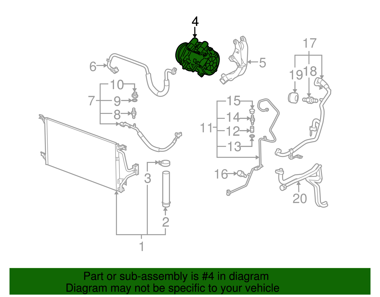 Air Conditioning Compressor - GM (19257978)