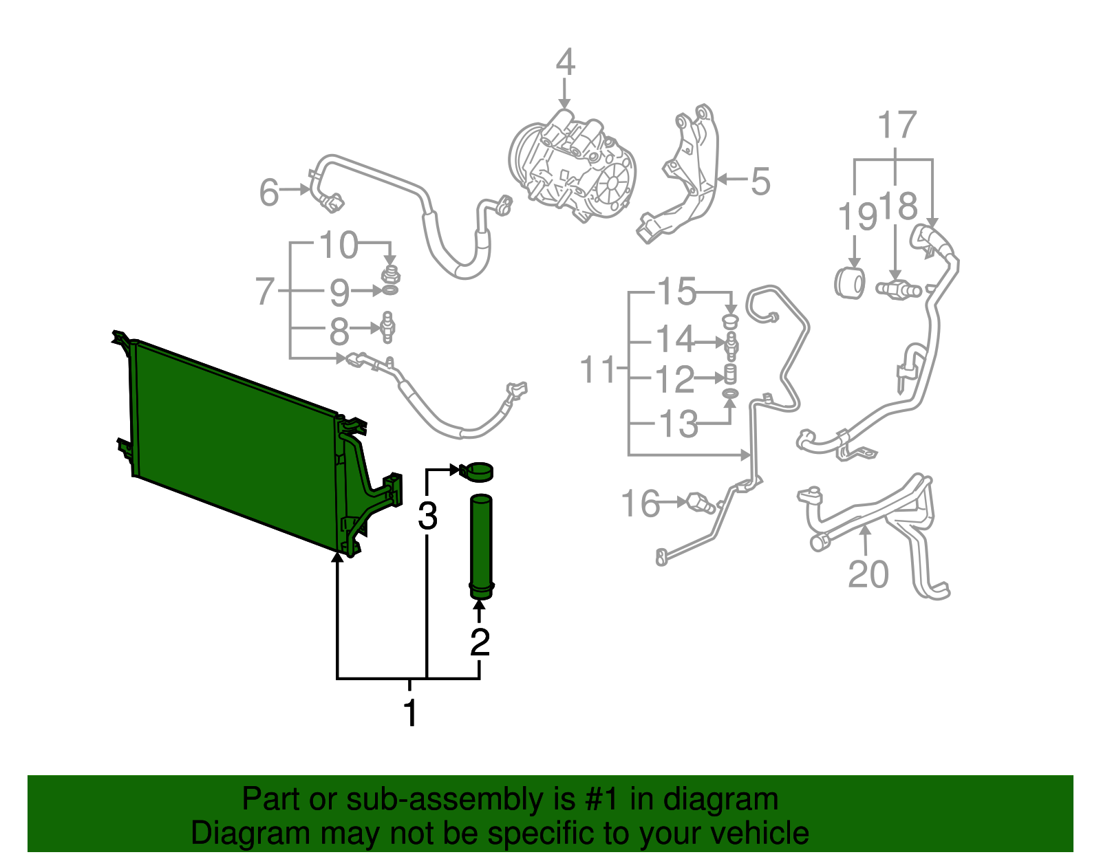 Air Conditioning Condenser - GM (10357778)