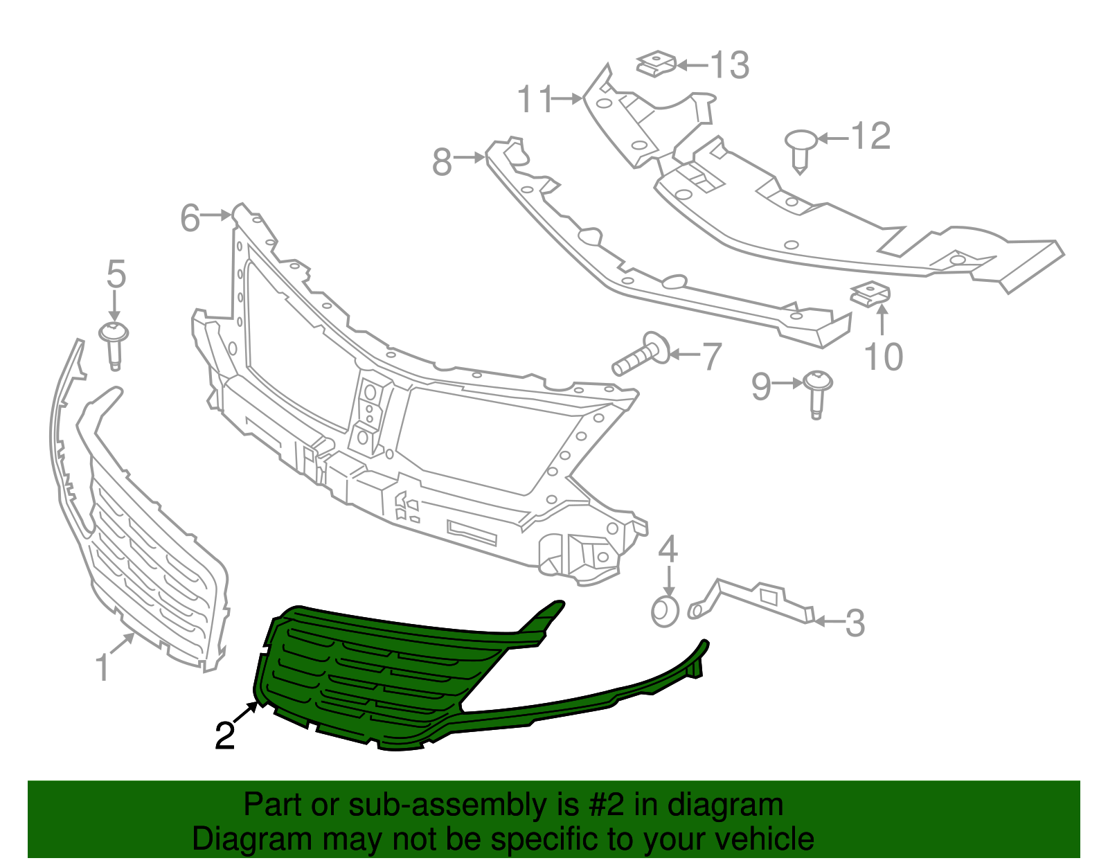 Grille - Ford (GJ7Z-8201-CA)