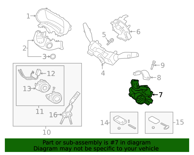 20192021 Kia Ignition Switch 81910M7100 Parts for Kia